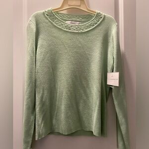 New With Tag Sag Harbor Knit Top Size M